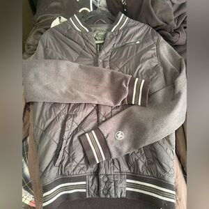 Men's Black Gray Jacket M